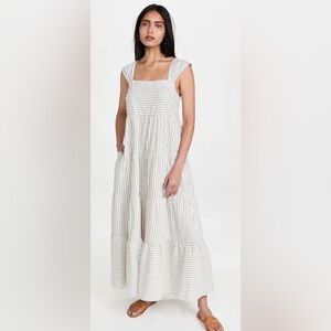 -new- MADEWELL Striped Tiered Maxi Dress